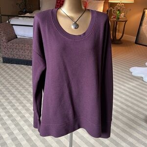 Athleta size medium waffle, long sleeve shirt